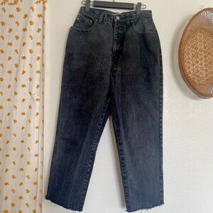 Vintage Arizona Black Mom Jeans USA Made High Waist Denim Size 9